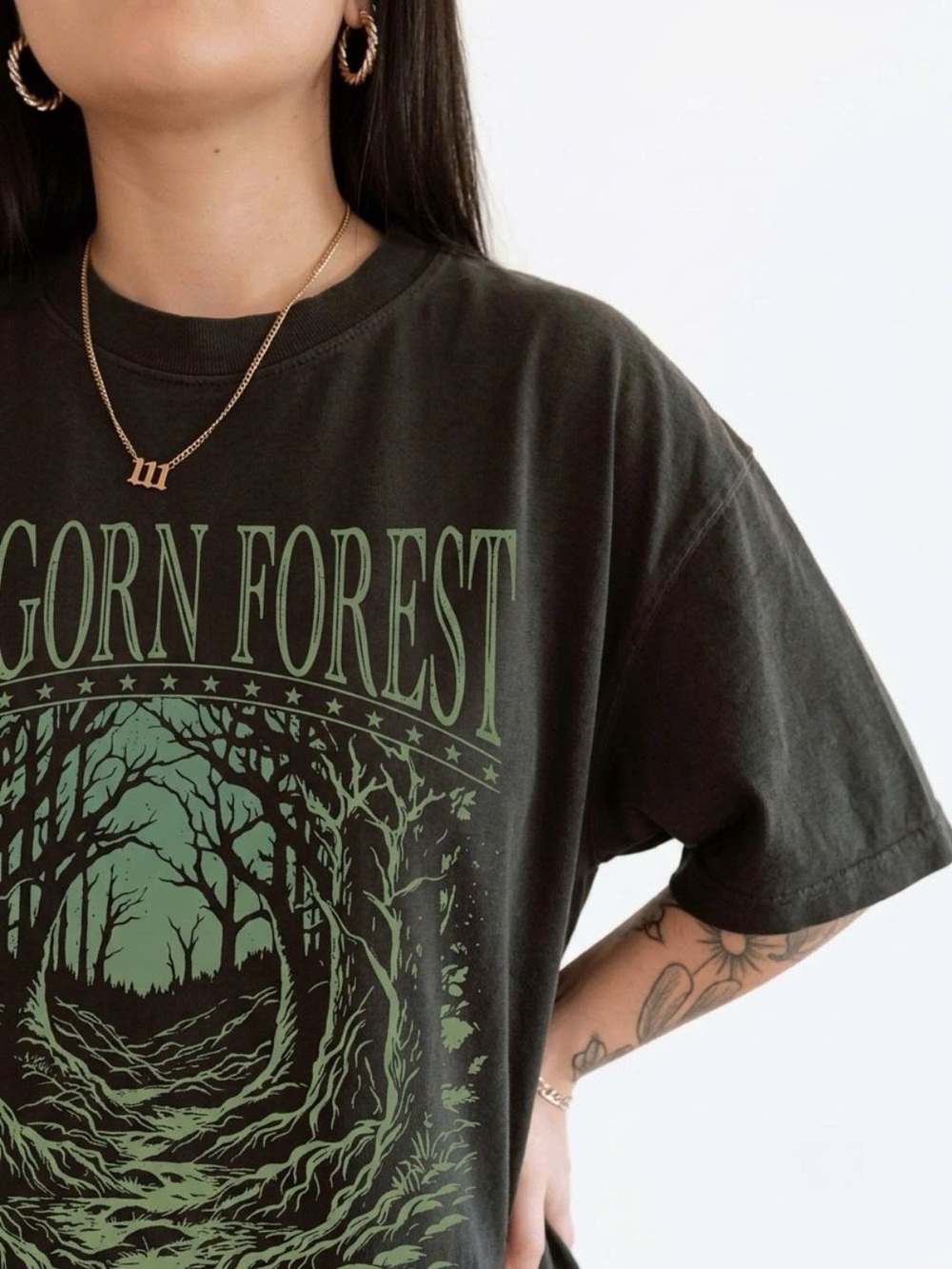 Fangorn Forest Black Graphic Tee - National Park Design - Picture 2 of 2